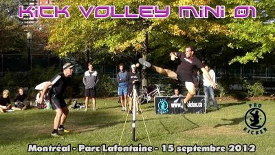 Official Poster for the Kick Volley Mini 01 tournament - A Pro Kicker event - Held in Montreal September 15th 2012